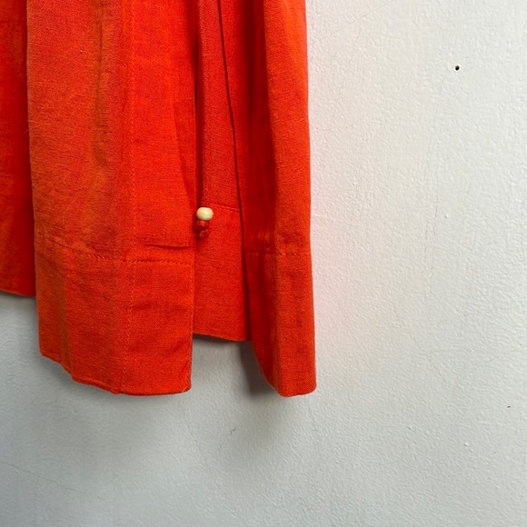 Free People Francesca Midi Dress Square Neck Size XS Orange Red - Picture 5 of 13